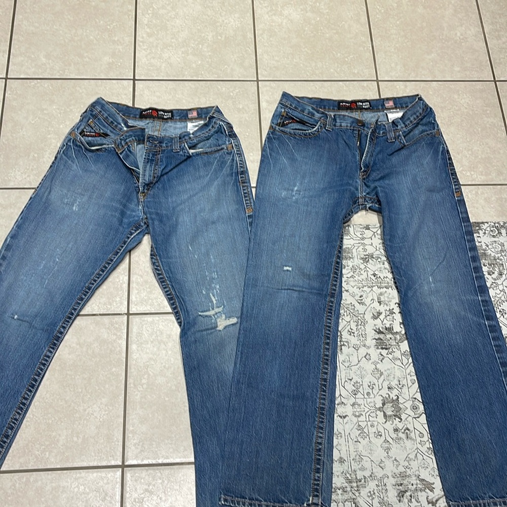 Men’s Ariat low rise FR fire resistant work jeans 32/32 2 pair